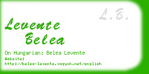 levente belea business card